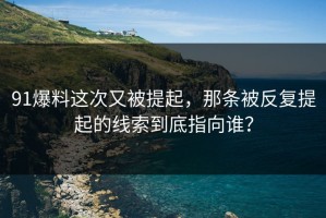 91爆料这次又被提起，那条被反复提起的线索到底指向谁？