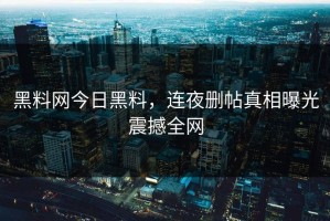 黑料网今日黑料，连夜删帖真相曝光震撼全网