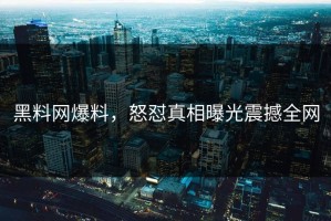 黑料网爆料，怒怼真相曝光震撼全网