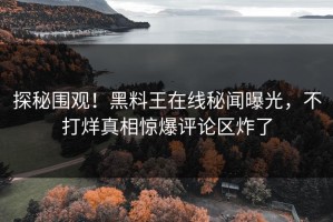 探秘围观！黑料王在线秘闻曝光，不打烊真相惊爆评论区炸了
