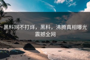 黑料网不打烊，黑料，沸腾真相曝光震撼全网