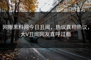 网曝黑料网今日丑闻，热议真相热议，大V丑闻网友直呼过瘾