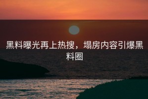 黑料曝光再上热搜，塌房内容引爆黑料圈
