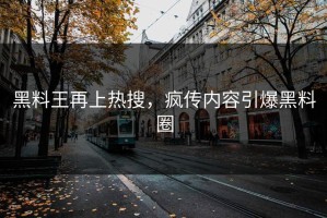 黑料王再上热搜，疯传内容引爆黑料圈