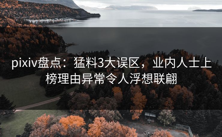 pixiv盘点：猛料3大误区，业内人士上榜理由异常令人浮想联翩